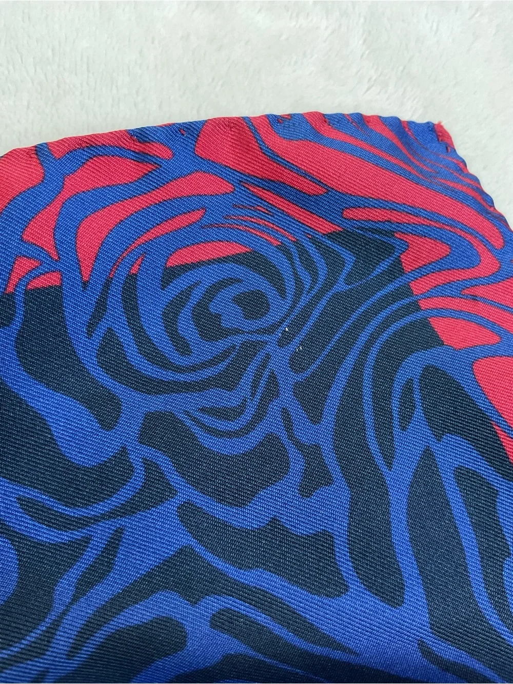 Mulberry Organic Silk Rose Floral Square Scarf Blue Pink Italy 26”